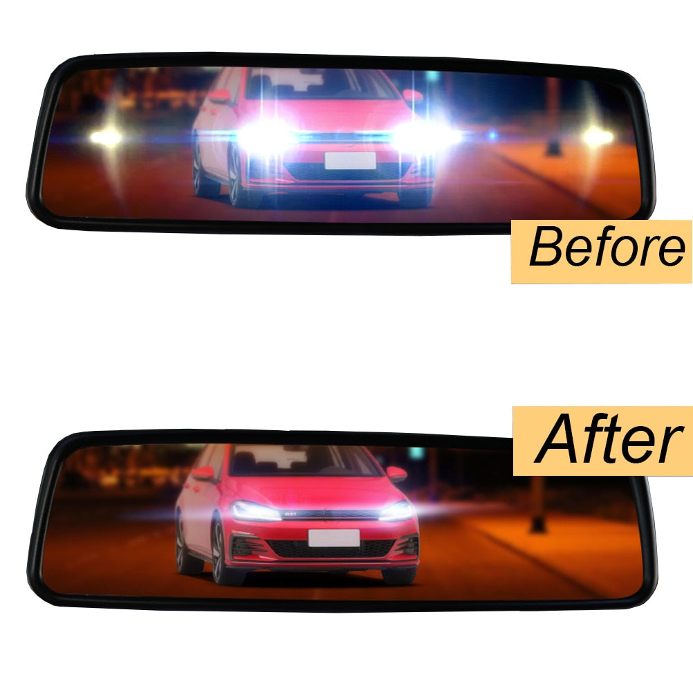 1 Set Universal Car Interior Rearview Mirror Anti-Glare Film Rear View Anti Scratch Nano Protective Sticker Auto Styling Parts