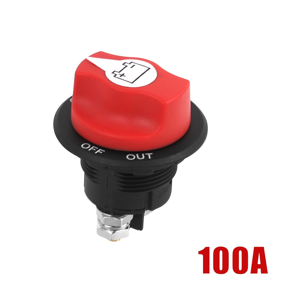 Car Battery Switch Rotary Disconnect Safe Cut Off Power Isolator for Motorcycle Boat Auto Truck Battery Circuit Breaker Parts