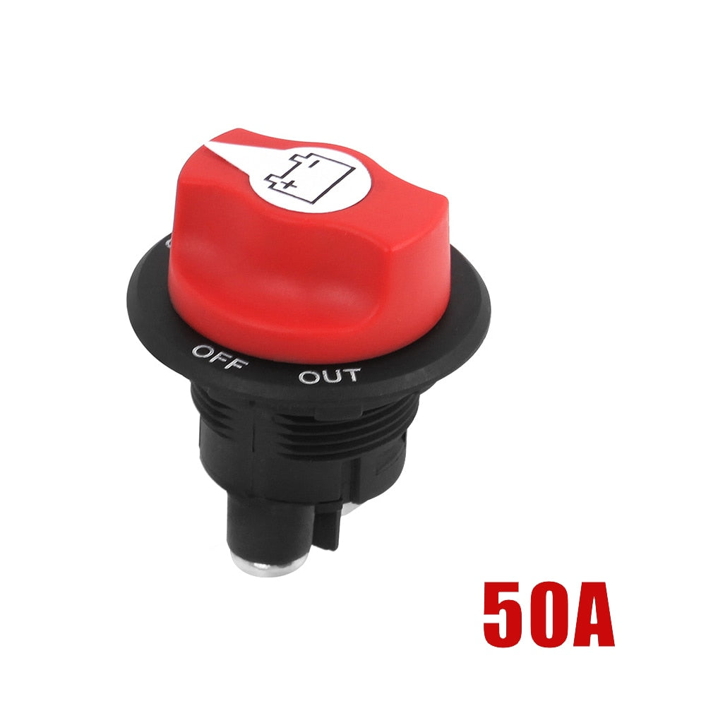 Car Battery Switch Rotary Disconnect Safe Cut Off Power Isolator for Motorcycle Boat Auto Truck Battery Circuit Breaker Parts